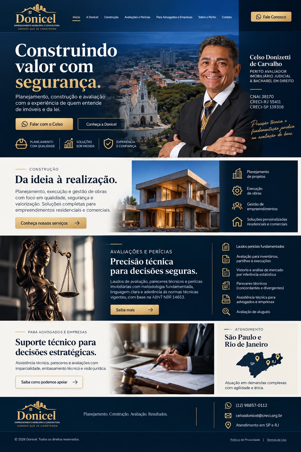 Donicel — planejamento, construção, avaliações e perícias imobiliárias